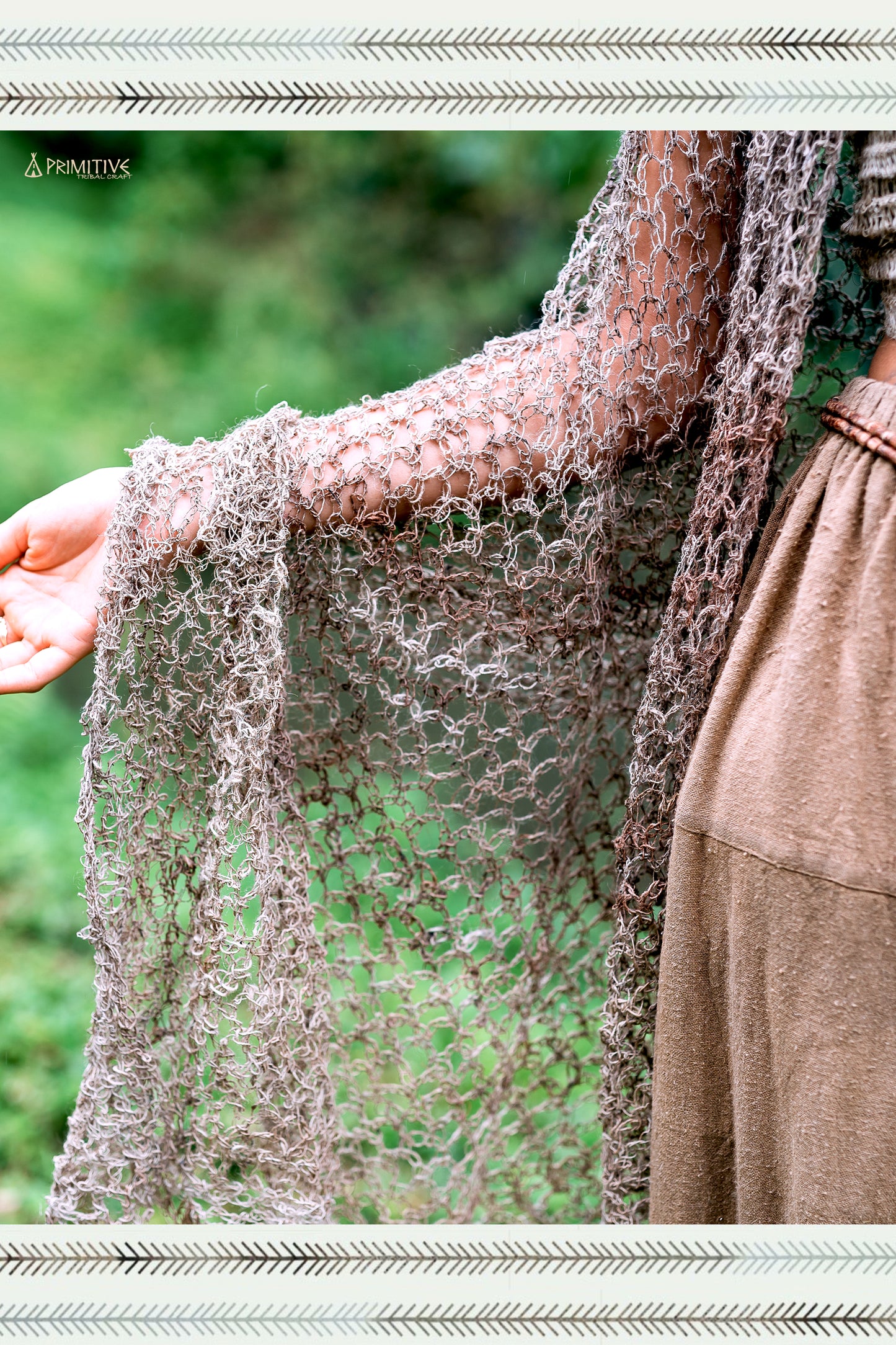 Large Knitted Nettle Shawl >> 100 % Wild Himalayan Nettle