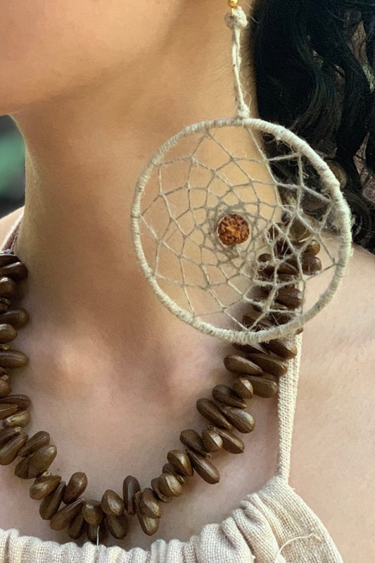 Hemp Dream Catcher Earring