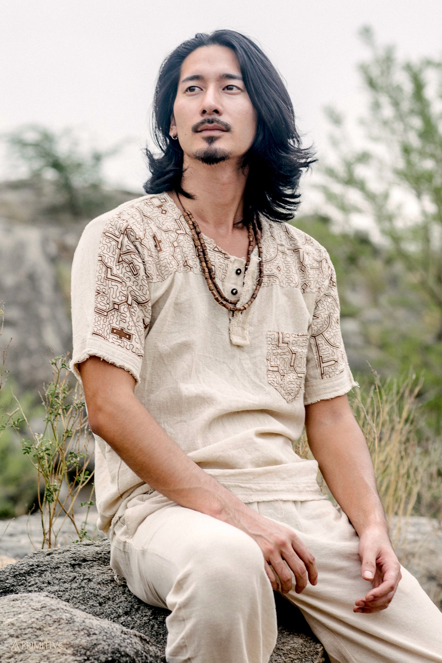 Shipibo Men Shirt ⋙ Natural Cotton