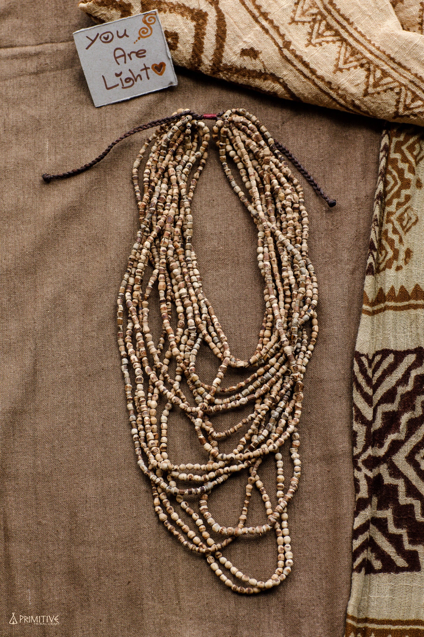 Tiny Tulsi Beads Necklace ~ 10 Strands