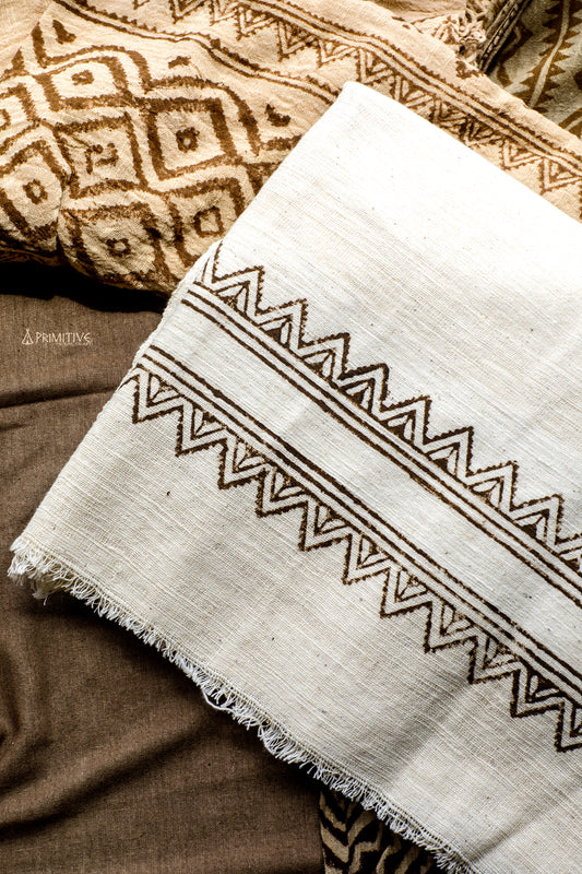 Huge Tribal Block Print Blanket ⋙ Bed Cover ⋙ Shawl ⋙⋘ Handwoven Raw Cotton