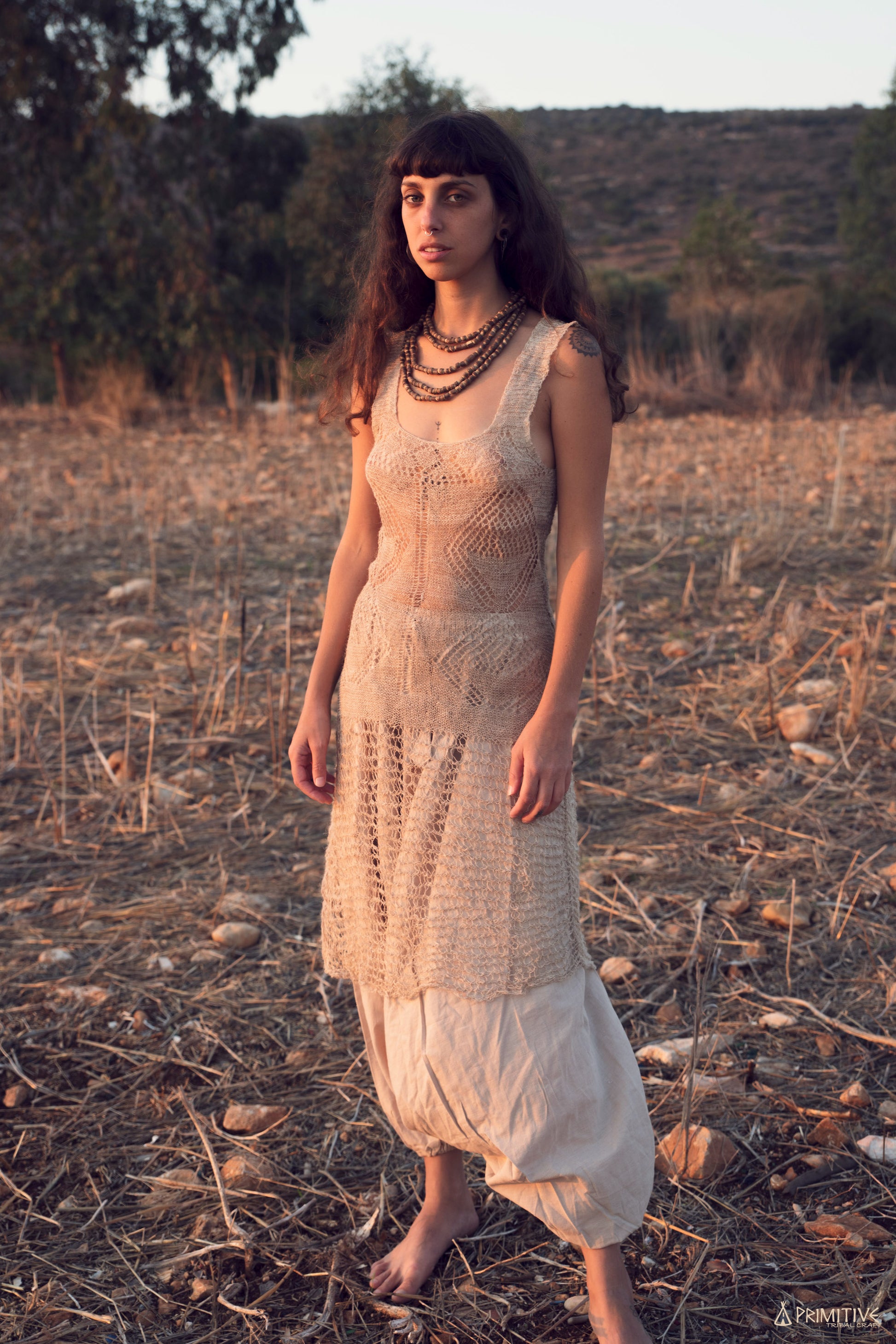 Wild Nettle Dress ~>> Hand-knitted Himalayan Nettle Yarn