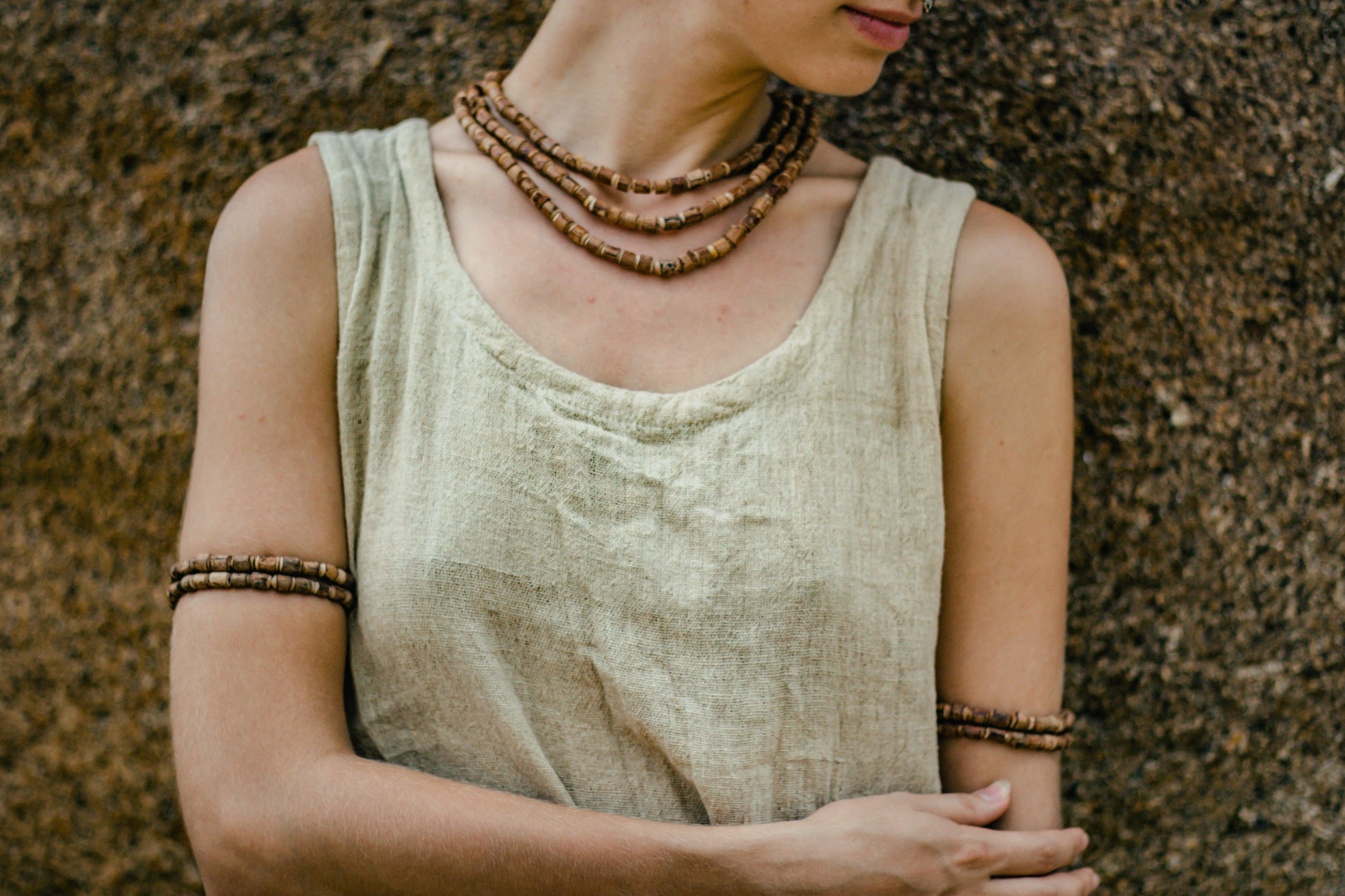 Tulsi Beads Double Bracelet ⋙ SET of 2 – Primitive Tribal Craft