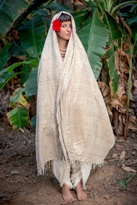 Tribal Handwoven Raw Silk Shawl