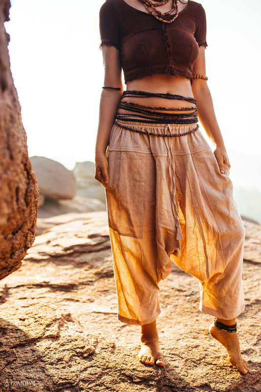Yoga Pants ⫷⫸ Wide Bottom Leggings with Slits ⫷⫸ Organic Cotton – Primitive  Tribal Craft