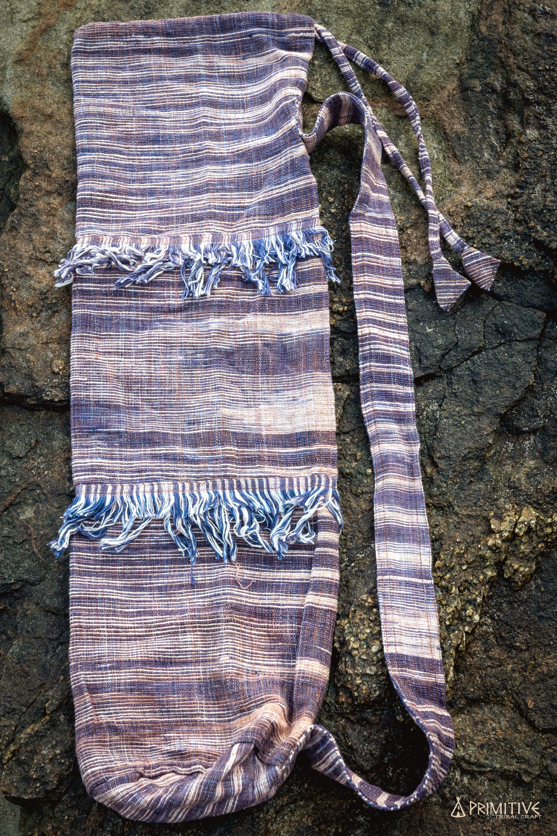 Yoga Mat Bag ॐ Handwoven Khadi Cotton – Primitive Tribal Craft