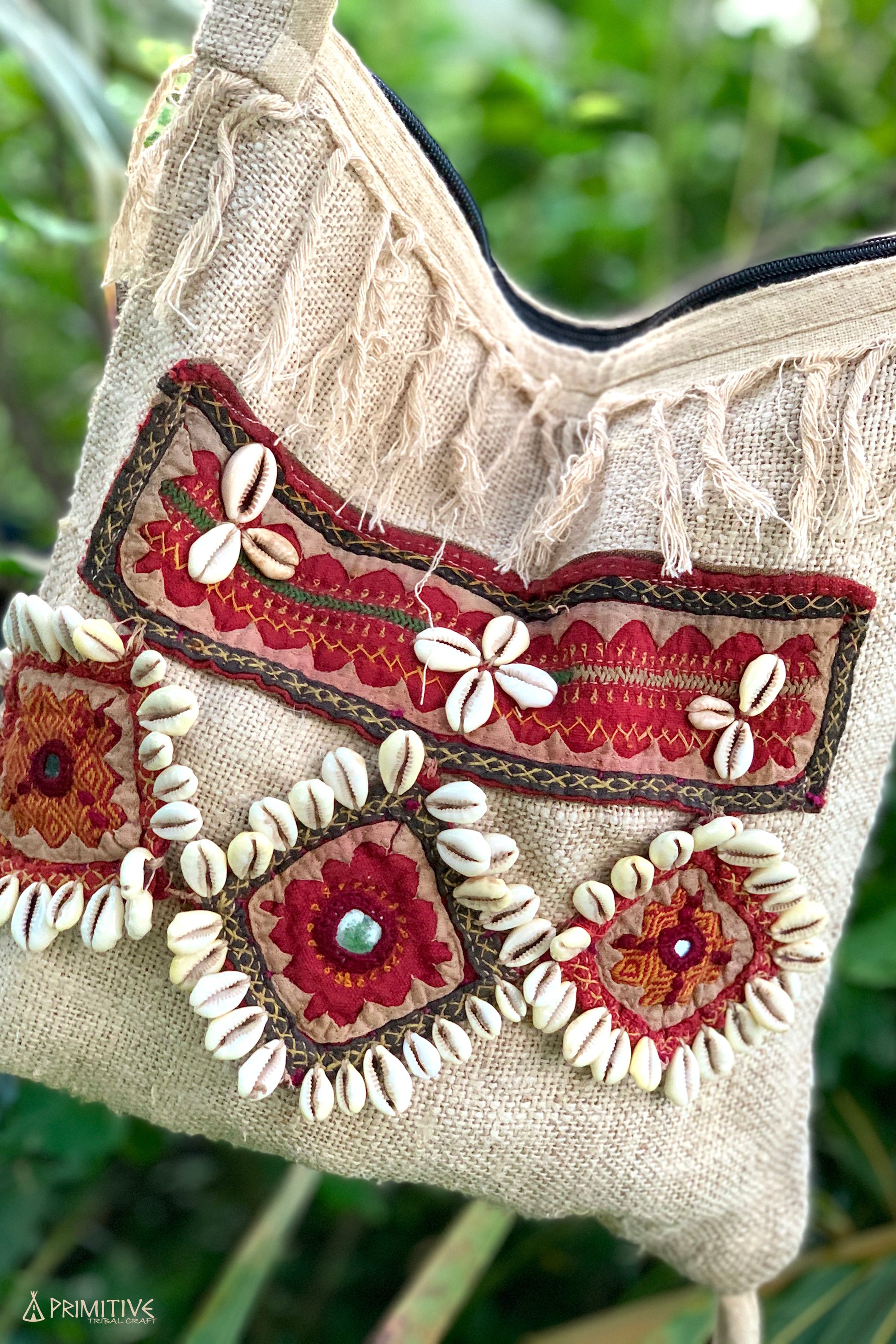 Hemp Bag with Banjara Patches & Traditional Hand Embroidery