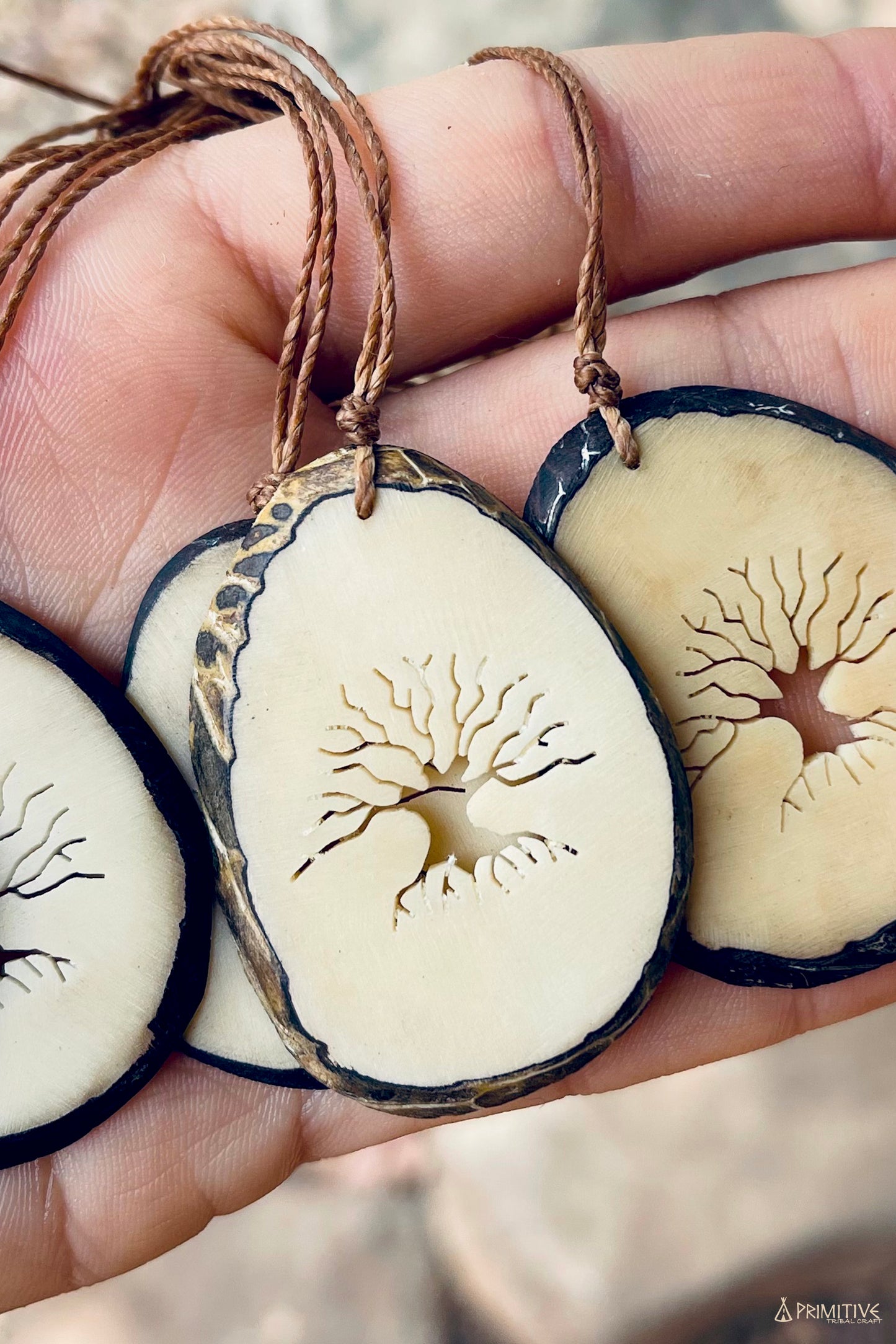 Tree Of Life Pendant ⫸ Tagua Nut