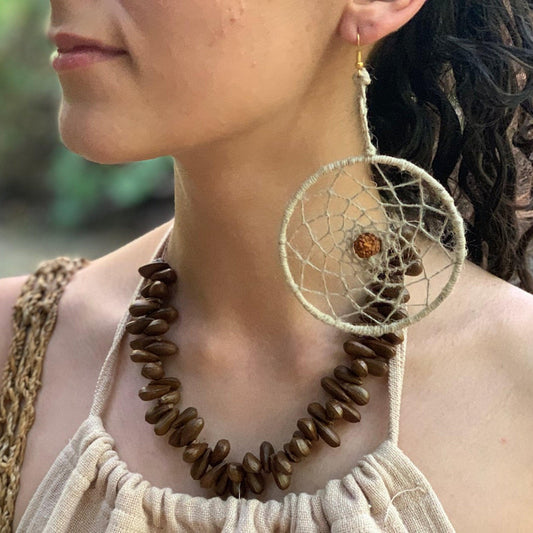 Hemp Dream Catcher Earring